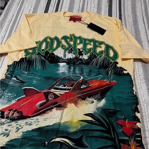 Godspeed Men's Graphic Tee - Yellow and Red